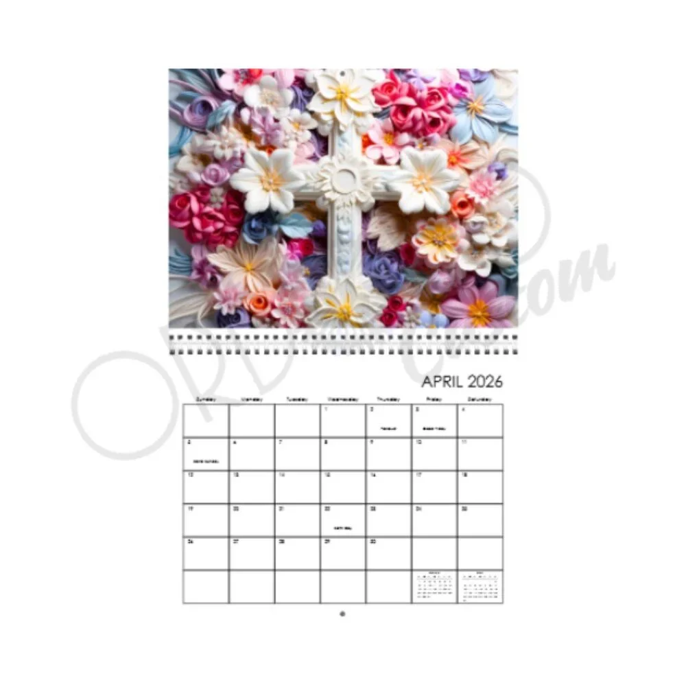 2024 Christian Wood Carvings Wall Calendar